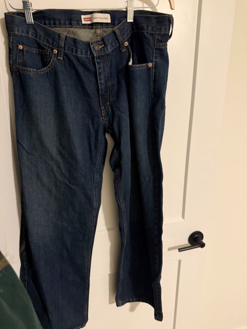 Levi's 550 Relaxed Dark Wash Jeans Boys 16 Husky W34 x L28